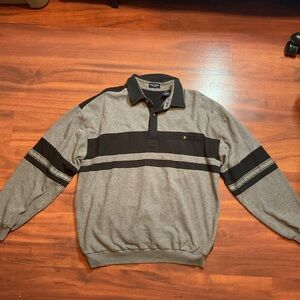 Long sleeve gray polo